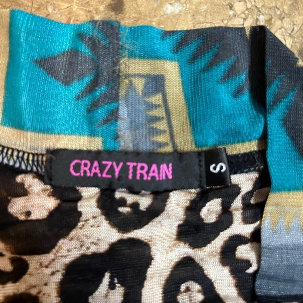 Crazy Train Cardigan Size Small Sheer Animal Print Southwestern​ - Picture 12 of 13